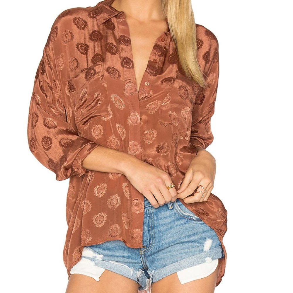 Revolve Tahara Woven Top AMUSE SOCIETY SIZE